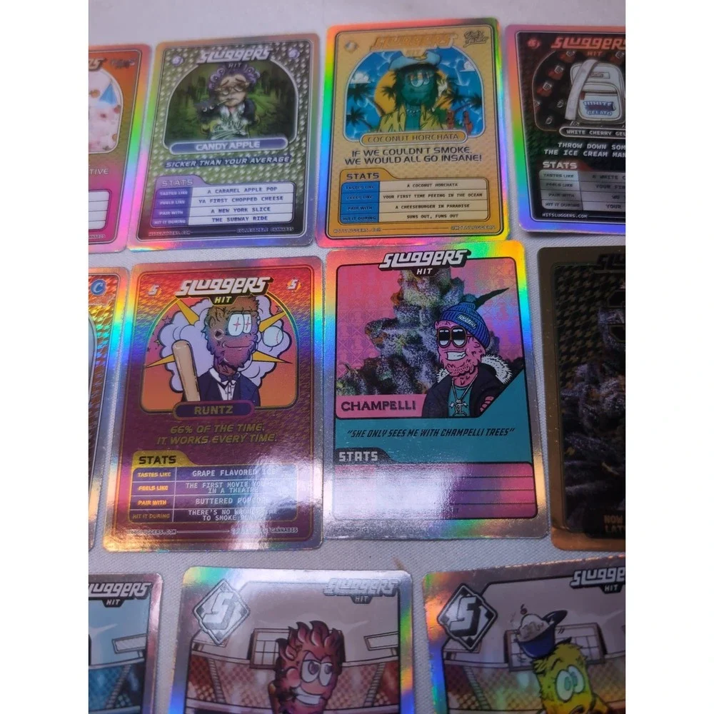 Sluggers Hit Lot of 15 Collectible Holographic Trading Cards 420